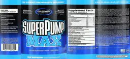 Label for SuperPump MAX Blue Raspberry