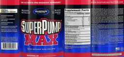 Label for SuperPump MAX Watermelon