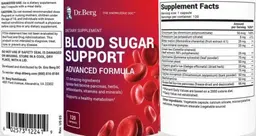 Label for Blood Sugar Support Advanced Formula