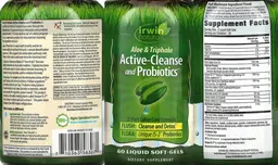 Label for Aloe & Triphala Active-Cleanse and Probiotics