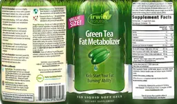 Label for Green Tea Fat Metabolizer