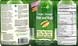 Label for Longer, Stronger Hair and Nails