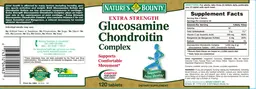 Label for Extra Strength Glucosamine Chondroitin Complex