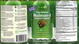 Label for Pure Defense Mushroom-8 Immune Support