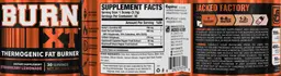 Label for Burn XT Strawberry Lemonade