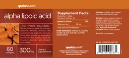 Label for Alpha Lipoic Acid 300 mg