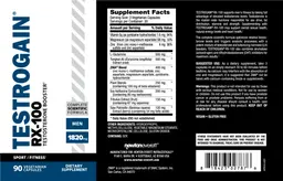 Label for Testrogain RX-100
