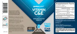 Label for Vitamin C 500 mg & E 268 mg