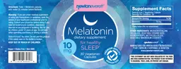 Label for Melatonin 10 mg