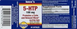 Label for 5-HTP 100 mg