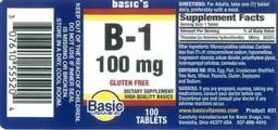 Label for B-1 100 mg