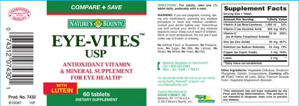 Label for Eye-Vites Usp