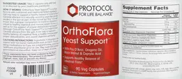 Label for OrthoFlora Yeast Support