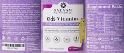 Label for Kids Vitamins