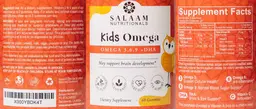 Label for Kids Omega 3, 6, 9 + DHA