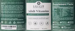 Label for Adult Vitamins