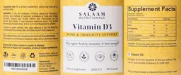 Label for Vitamin D3 2000 IU