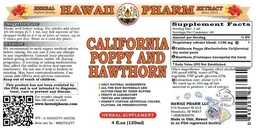 Label for California Poppy and Hawthorn