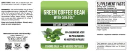Label for Green Coffee Bean with Svetol