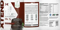 Label for Pro Whey Isolate Chocolate Lava Cake