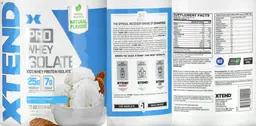 Label for Pro Whey Isolate Vanilla Ice Cream