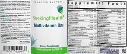 Label for Multivitamin One