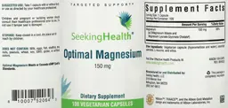 Label for Optimal Magnesium 150 mg
