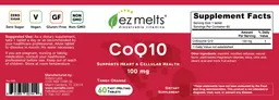 Label for CoQ10 100 mg Tangy Orange