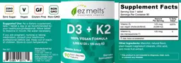 Label for D3 + K2 Green Apple