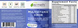 Label for Multivitamin + Iron Tropical Cherry