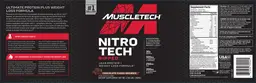 Label for Nitro Tech Ripped Chocolate Fudge Brownie