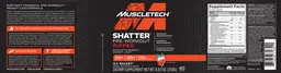 Label for Shatter Ripped Pre-Workout Icy Rocket