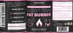 Label for Night Time Fat Burner for Women
