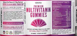 Label for Premium Multivitamin Gummies