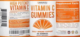 Label for Vitamin C Gummies