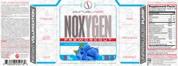 Label for NOXygen Blue Raspberry