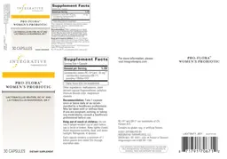 Label for Pro-Flora Women's Probiotic