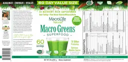 Label for Macro Greens