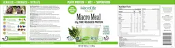 Label for MacroMeal Ultimate Vanilla Protein Powder