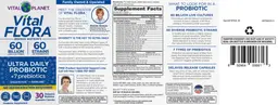 Label for Vital Flora Ultra Daily Probiotic