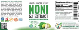 Label for Noni 5:1 Extract 400 mg