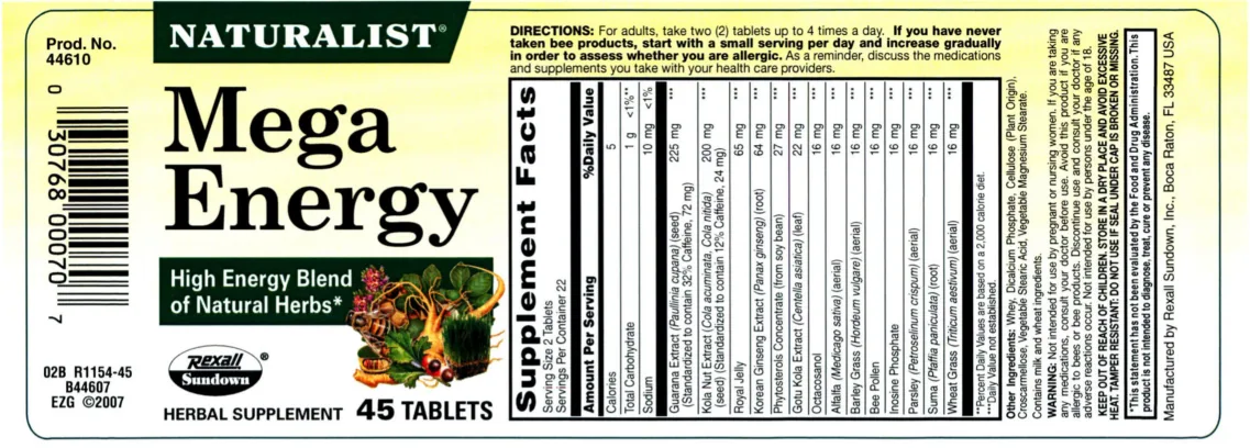 Label for Mega Energy