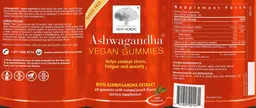 Label for Ashwagandha Vegan Gummies