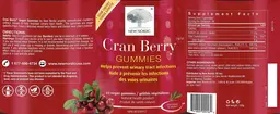 Label for Cran Berry Gummies