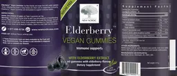 Label for Elderberry Vegan Gummies
