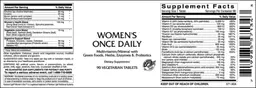 Label for Women's Once Daily