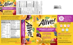 Label for Alive! Women's Energy Complete Multivitamin