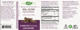 Label for DGL Ultra 75 mg Chocolate Flavored
