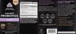 Label for Ancient Probiotics Brain