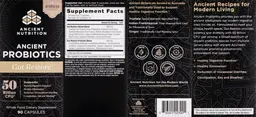 Label for Ancient Probiotics Gut Restore